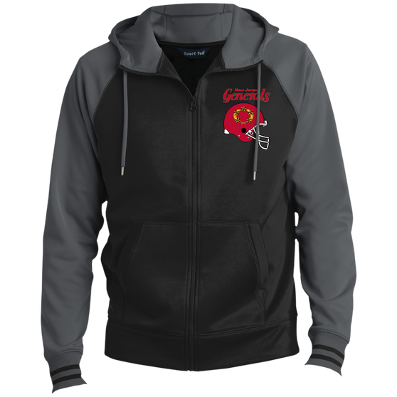 New Jersey Generals USFL Football Team Sport Zippered Hoodie - Black/Dark Smoke