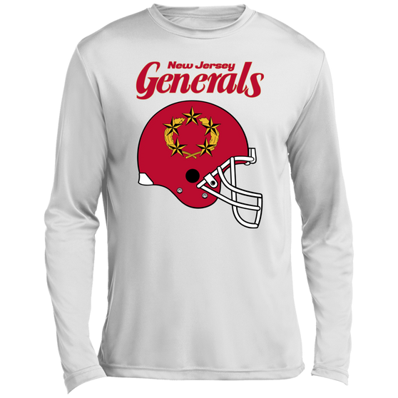 New Jersey General USFL Football Team Long Sleeve Activewear Shirt - White