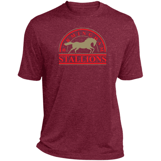 Birmingham Stallions USFL Football Team Activewear Heather Tee T-shirt - Cardinal Heather