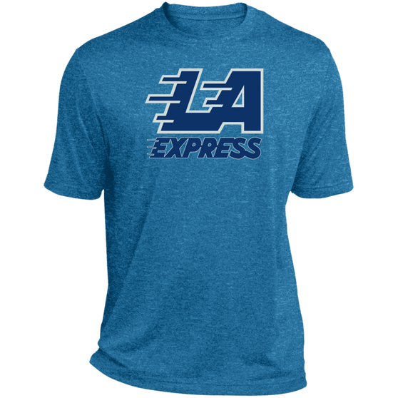 Los Angeles Express USFL Football Activewear Heather Tee T-shirt - Blue Wake Heather