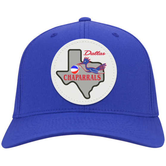 Dallas Chaparrals Cap cotton twill with vegan patch of ABA Basketball Team Logo in color Royal Blue