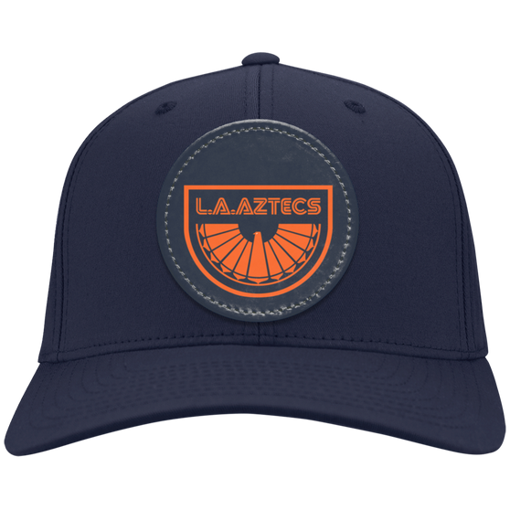 Los Angeles Aztecs cap twill cotton with vegan patch of NASL Soccer Team Logo in color Navy Blue