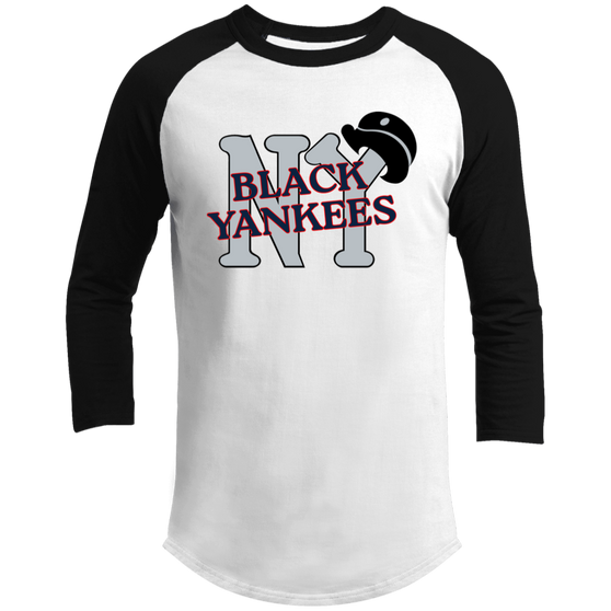 New York Black Yankees Raglan Shirt Negro League Baseball White/Black