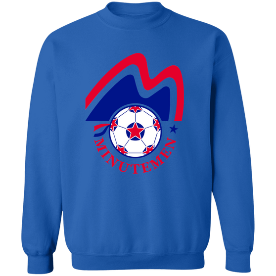 Boston Minutemen Sweatshirt Classic Crewneck NASL Soccer color Royal Blue