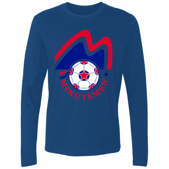 Boston Minutemen Long Sleeve Shirt NASL Soccer color Royal Blue