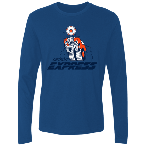 Detroit Express Long Sleeve Shirt Legend NASL Soccer color Royal Blue