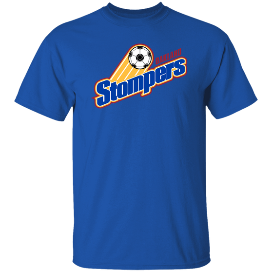 Oakland Stompers T-shirt Classic NASL Soccer color Royal Blue