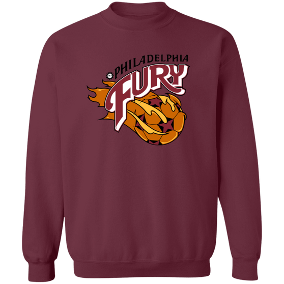 Philadelphia Fury Sweatshirt Classic Crewneck NASL Soccer color Maroon