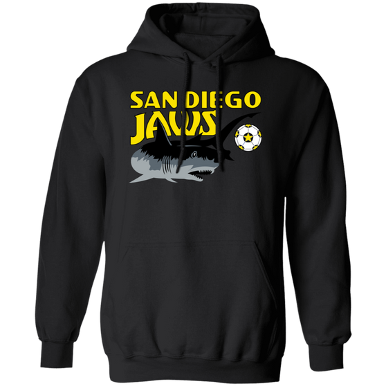 San Diego Jaws Hoodie Pullover Classic NASL Soccer color Black