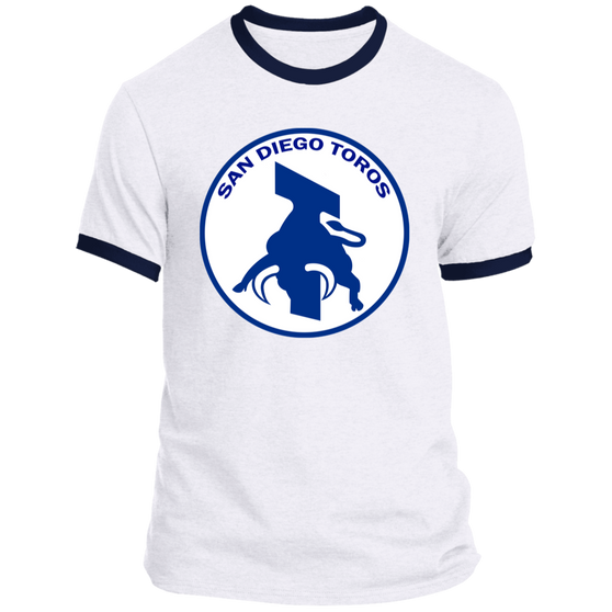 San Diego Toros T-shirt Rarified Ringer NASL Soccer color White/Navy