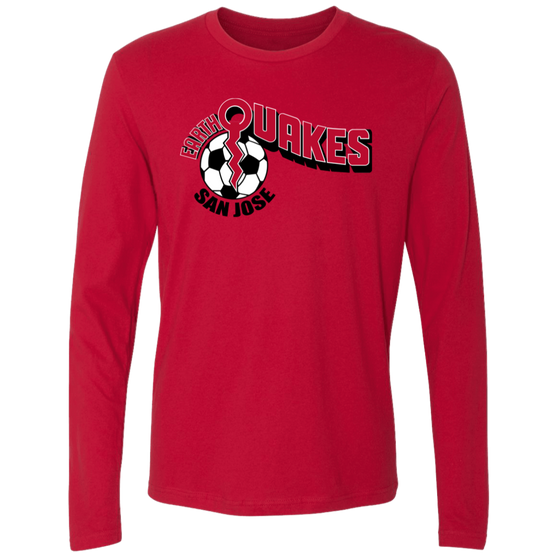 San Jose Earthquakes Long Sleeve Shirt NASL Soccer color Red
