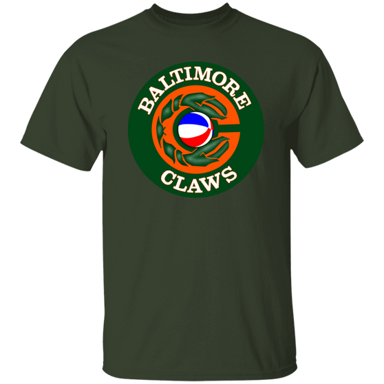 Baltimore Claws T-shirt Classic ABA Basketball color Forest Green