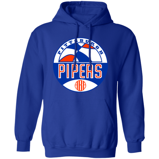 Pittsburgh Pipers Hoodie Pullover Classic ABA Basketball color Royal Blue