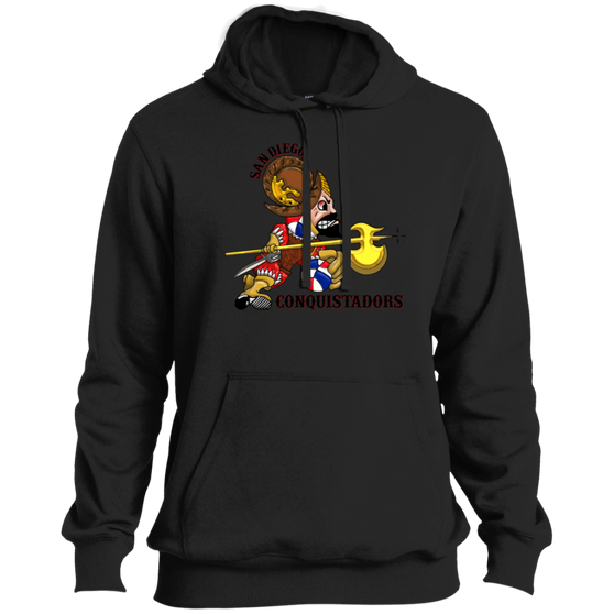 San Diego Conquistadors Hoodie Pullover Legacy ABA Basketball color Black