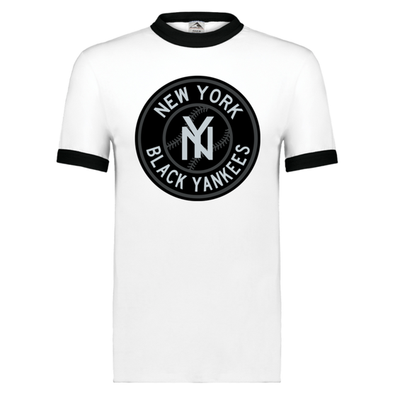 New York Black Yankees T-shirt Ringer Negro League Baseball color White/Black