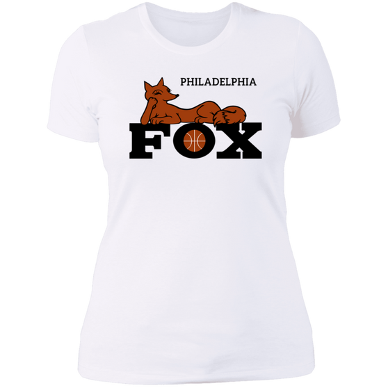 Philadelphia Fox Womens Boyfriend T-Shirt WBL Basketball color White