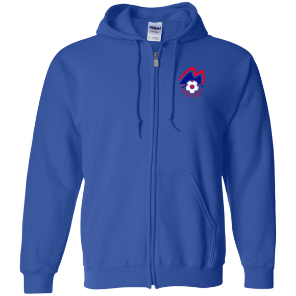Boston Minutemen Full Zip Hoodie NASL Soccer Team color Royal Blue