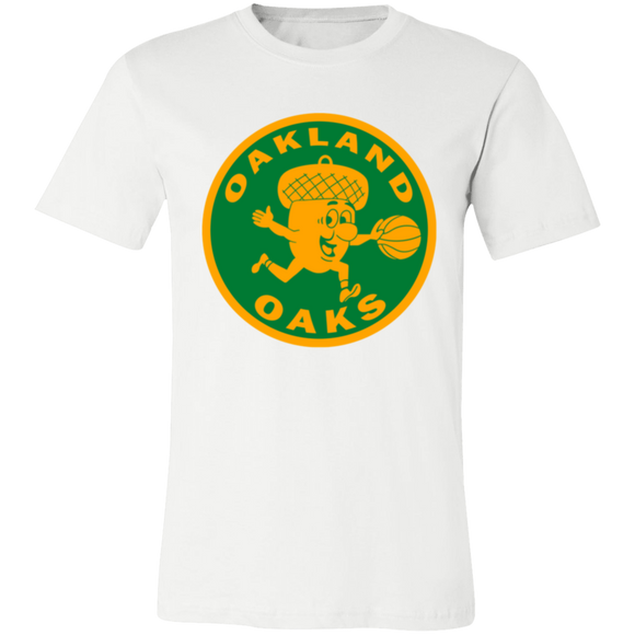Oakland Oaks ABA T-shirt Premium American Basketball Association Team Tee color White