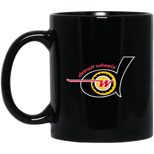 Detroit Wheels Mug 11 oz. Black Glossy Ceramic WFL Football Team