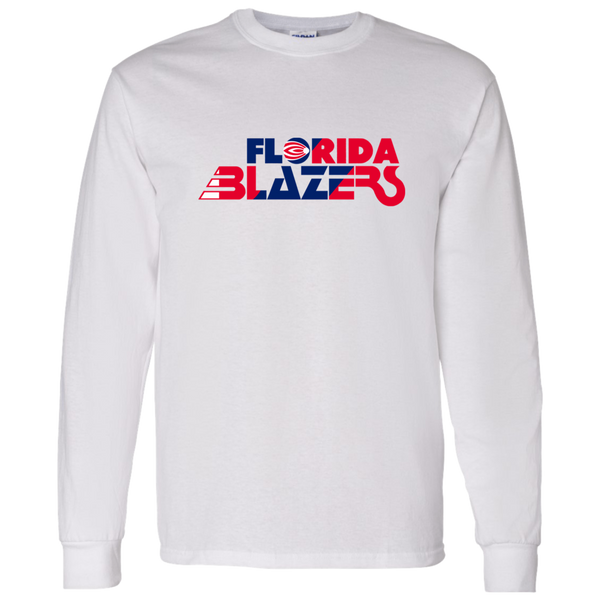Florida Blazers Long Sleeve Shirt Classic WFL Football Team color White