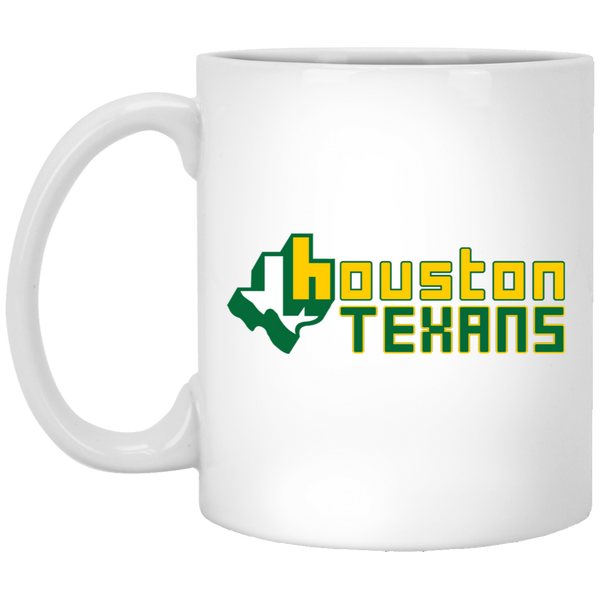 Houston Texans Mug 11 oz. White Glossy Ceramic WFL Football Team