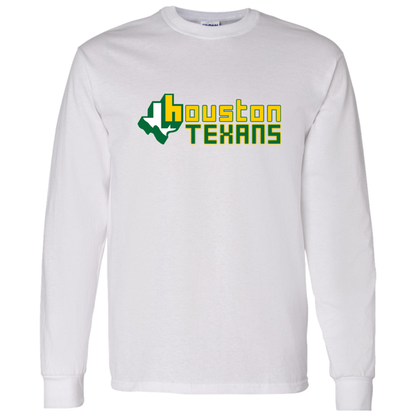Houston Texans Long Sleeve Shirt Classic WFL Football Team color White