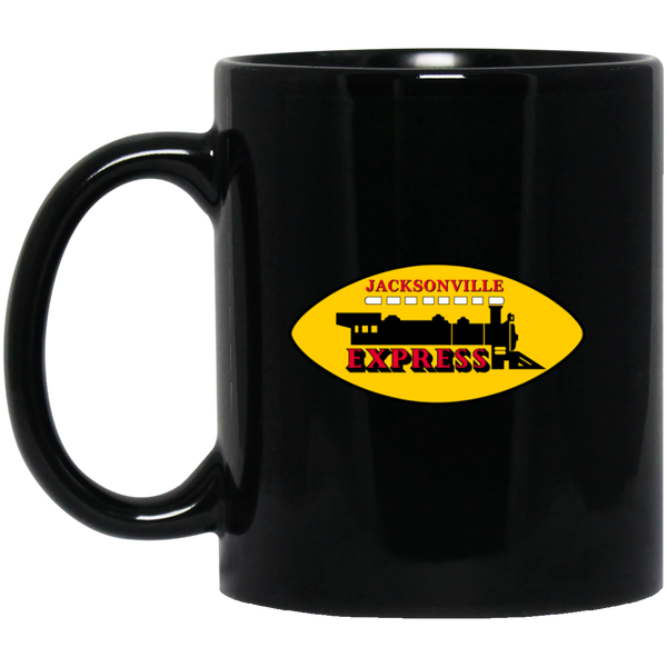 Jacksonville Express Mug 11 oz. Black Glossy Ceramic WFL Football Team