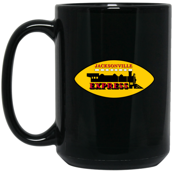 Jacksonville Express Mug 15 oz. Black Glossy Ceramic WFL Football Team