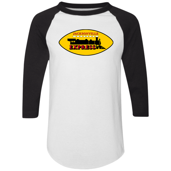 Jacksonville Express Raglan Shirt Colorblock WFL Football Team color White/Black