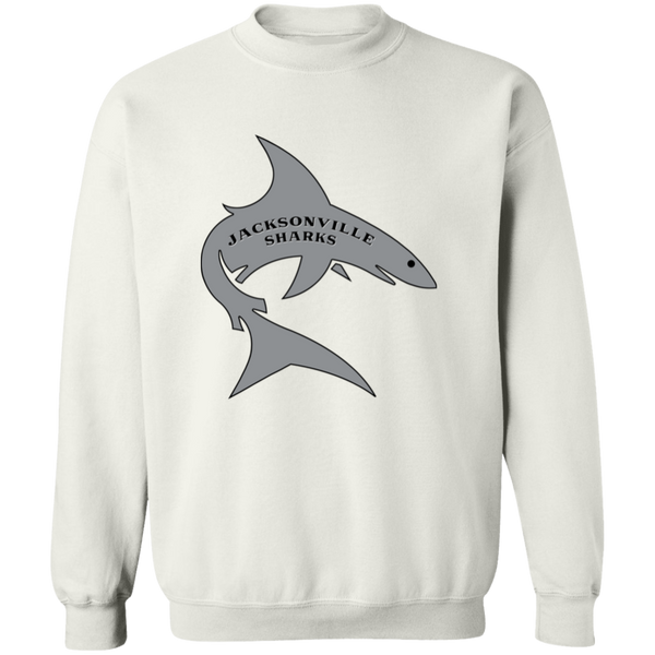 Jacksonville Sharks Sweatshirt Crewneck Pullover WFL Football Team color White
