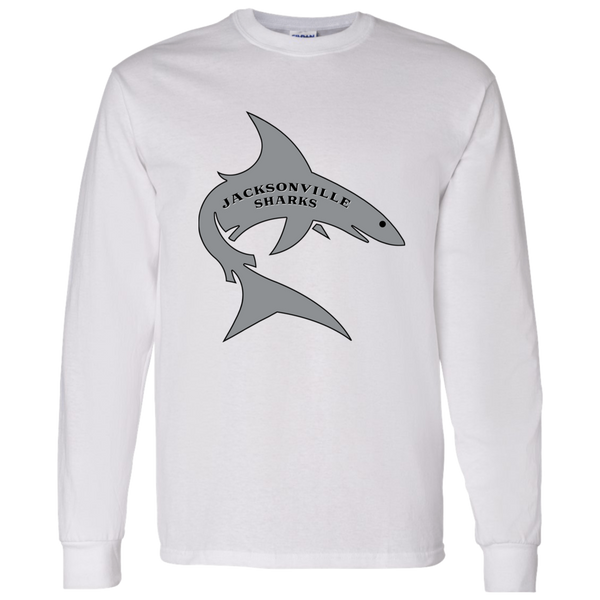 Jacksonville Sharks Long Sleeve Shirt Classic WFL Football Team color White