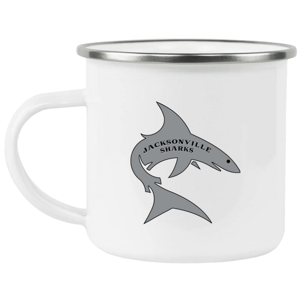 Jacksonville Sharks Camping Mug 12 oz. Enamel WFL Football Team
