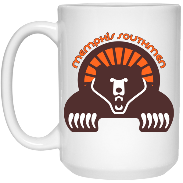 Memphis Southmen Mug 15 oz. White Glossy Ceramic WFL Football Team