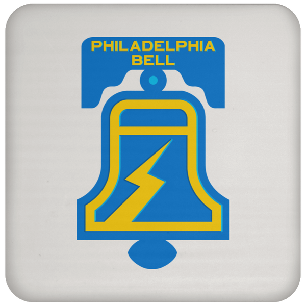 Philadelphia Bell Drink Coaster WFL Football Team color White