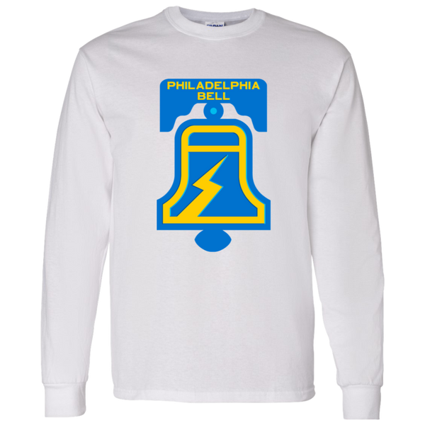 Philadelphia Bell Long Sleeve Shirt Classic WFL Football Team color White
