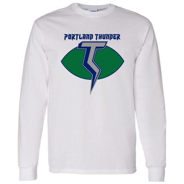 Portland Thunder Long Sleeve Shirt Classic WFL Football Team color White