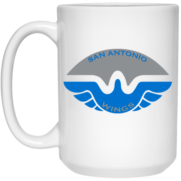 San Antonio Wings Mug 15 oz. White Glossy Ceramic WFL Football Team