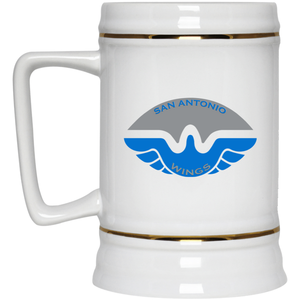 San Antonio Wings Beer Stein 22 oz. White Ceramic WFL Football Team