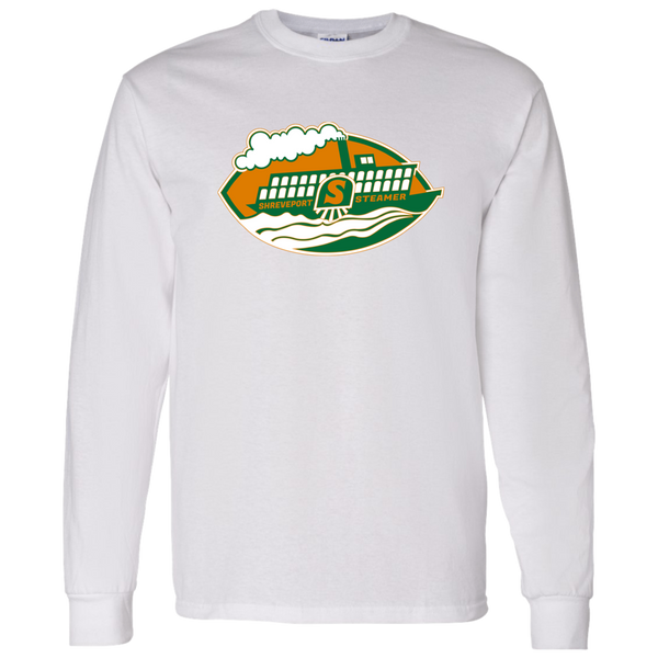 Shreveport Steamer Long Sleeve Shirt Classic WFL Football Team color White