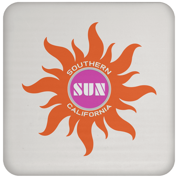 Southern California Sun Drink Coaster WFL Football Team color White
