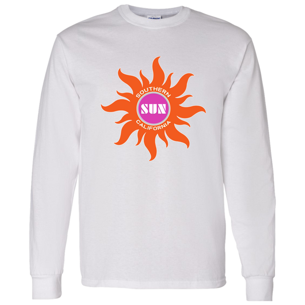 Southern California Sun Long Sleeve Shirt Classic WFL Football Team color White