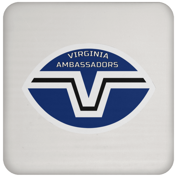 Virginia Ambassadors Drink Coaster WFL Football Team color White