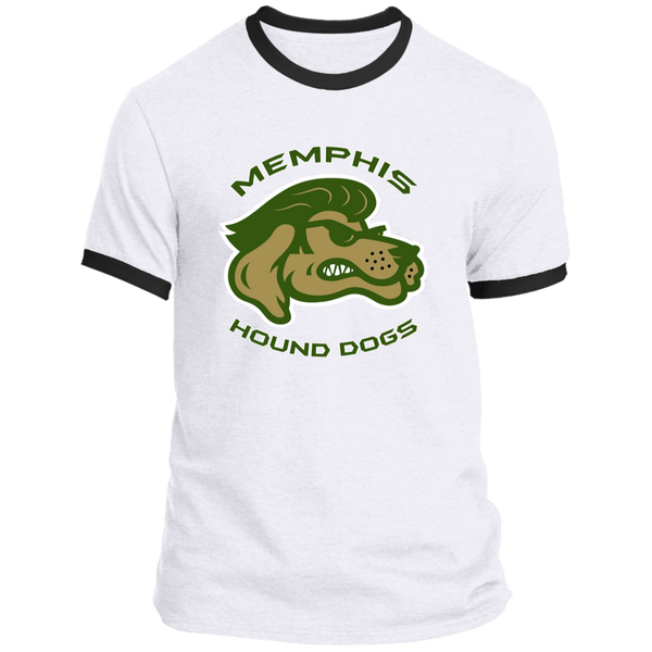 Memphis Hound Dogs Ringer T-shirt Cotton NFL Football Team color White/Black
