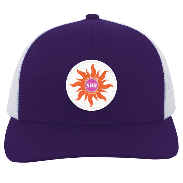 Southern California Sun Trucker Cap Snapback WFL Football Team Headwear color Purple/White