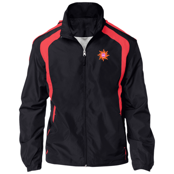 Southern California Sun Raglan Jacket Colorblock WFL Football Team color Black/Red