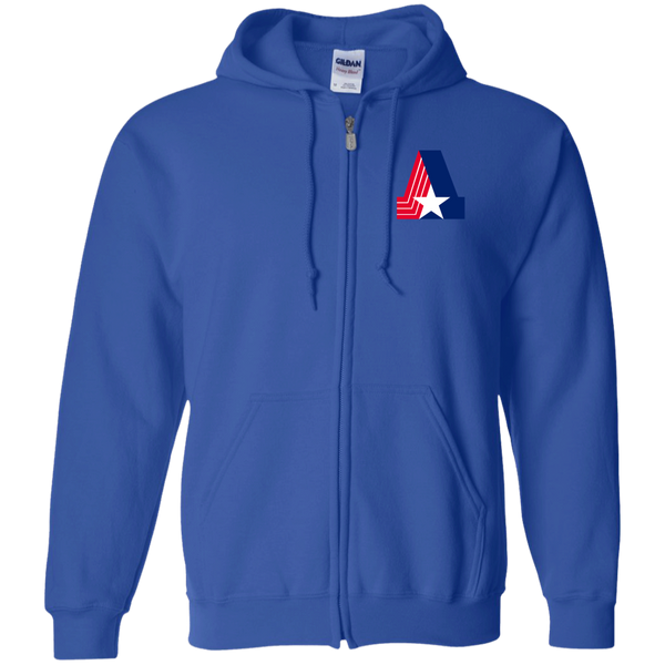 Birmingham Americans Full Zip Hoodie WFL Football Team color Royal Blue