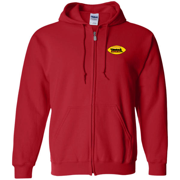 Jacksonville Express Full Zip Hoodie WFL Football Team color Red