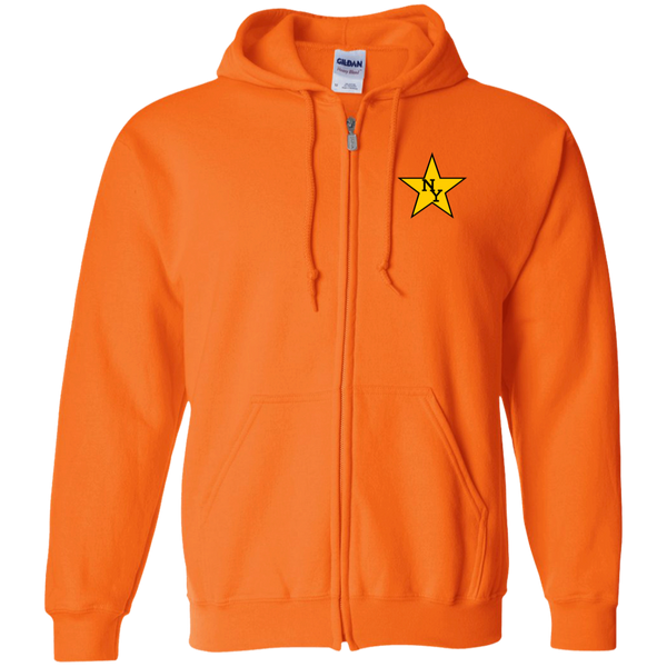 New York Stars Full Zip Hoodie WFL Football Team color Orange