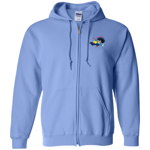 Los Angeles Dons Full Zip Hoodie AAFC Football Team color Columbia Blue
