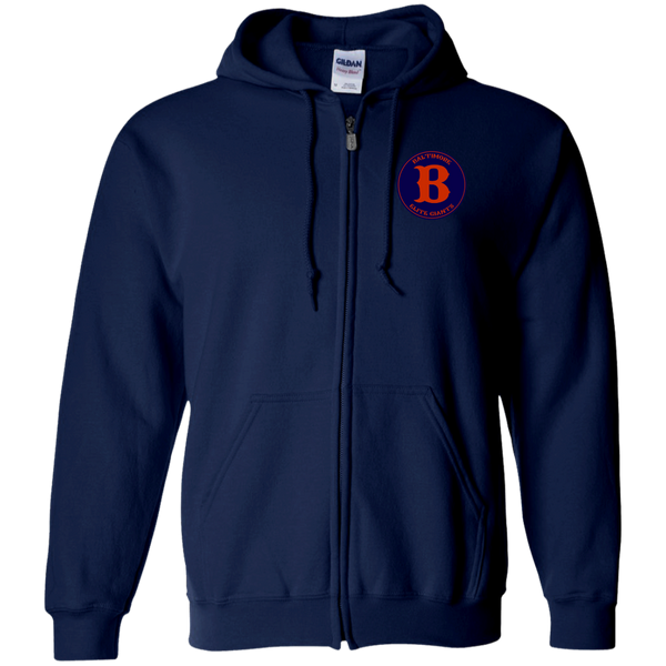 Baltimore Elite Giants Full Zip Hoodie Negro Leagues Baseball Team color Navy